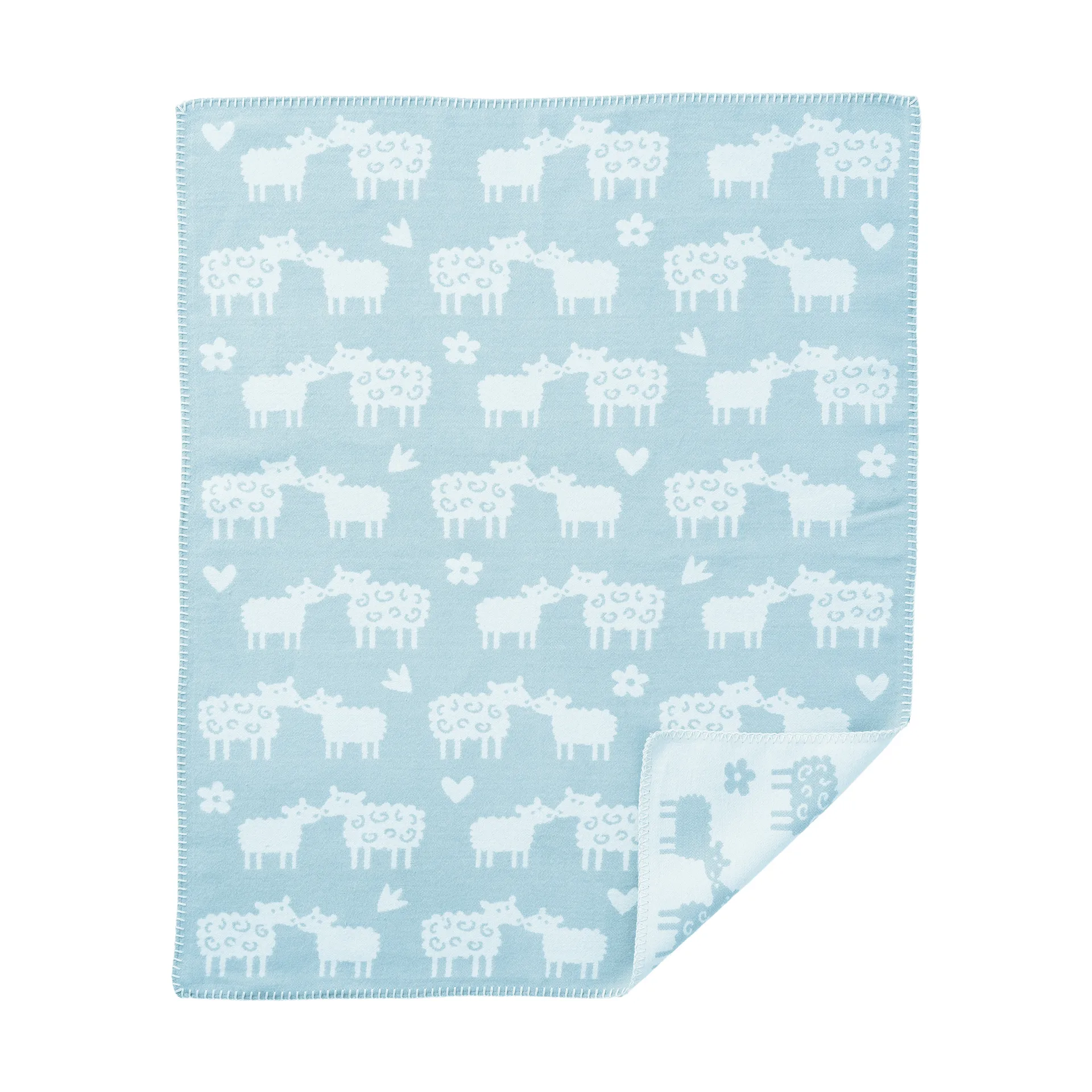 Bää cotton baby blanket, Light blue, 70x90 cm Klippan Yllefabrik