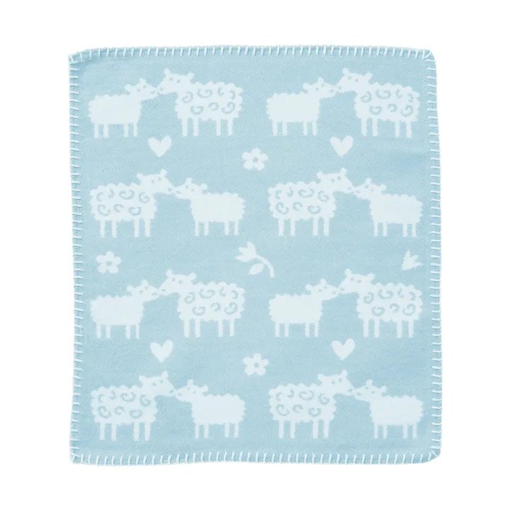Bää security blanket - Light blue, 34x40 cm - Klippan Yllefabrik