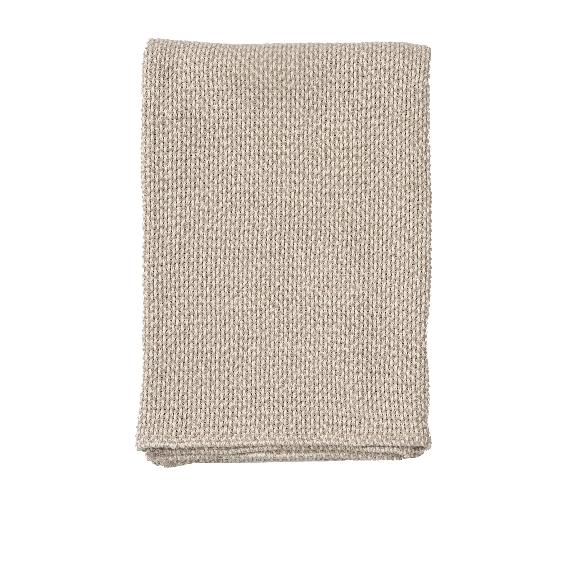 Basket cotton blanket 130x180 cm, Beige Klippan Yllefabrik