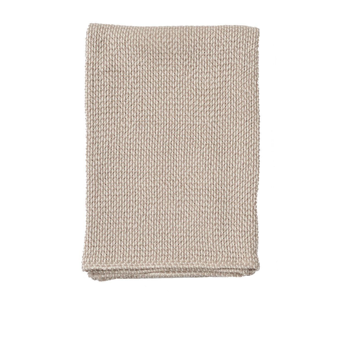 Klippan Yllefabrik Basket cotton blanket 130x180 cm Beige