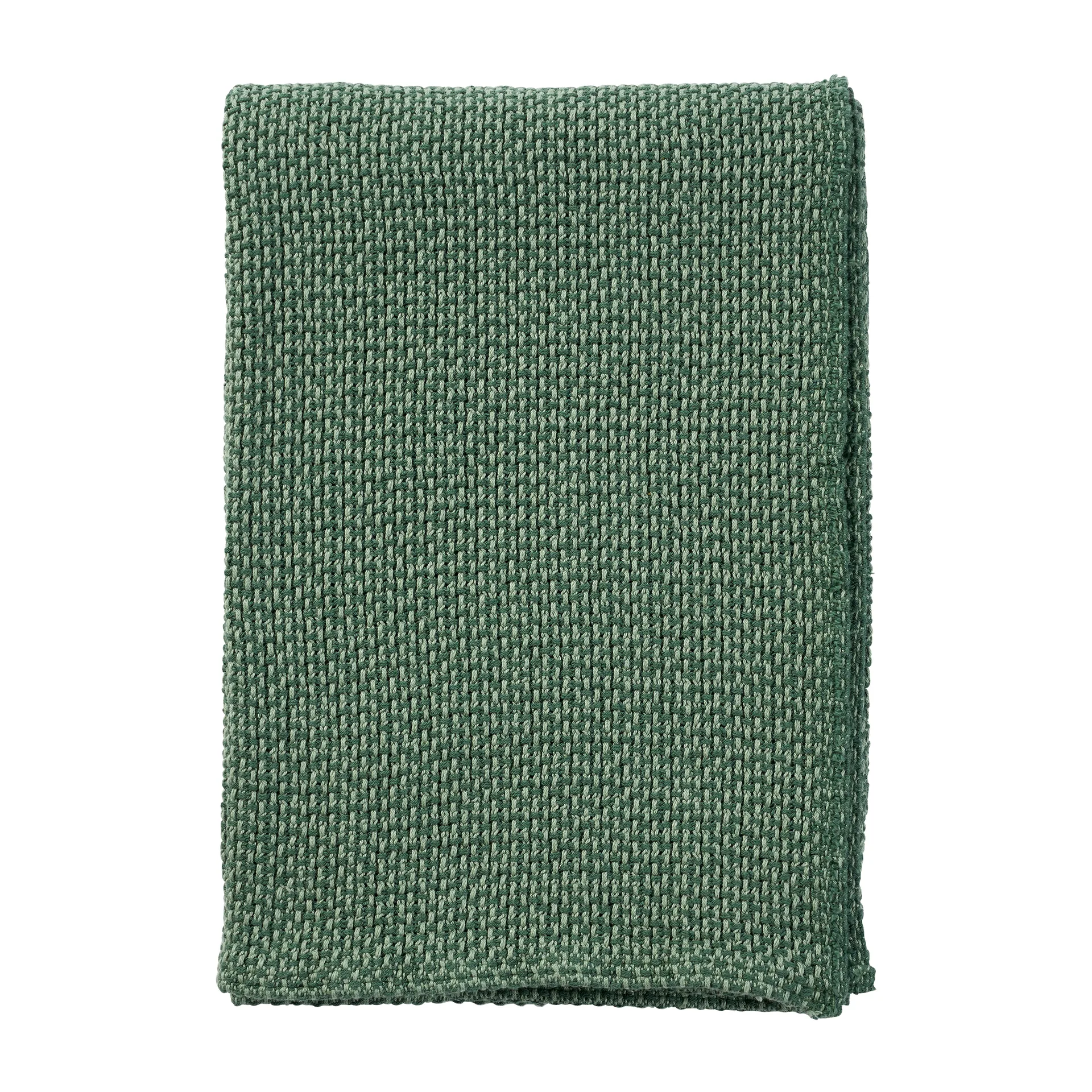 Basket cotton blanket 130x180 cm, Green Klippan Yllefabrik