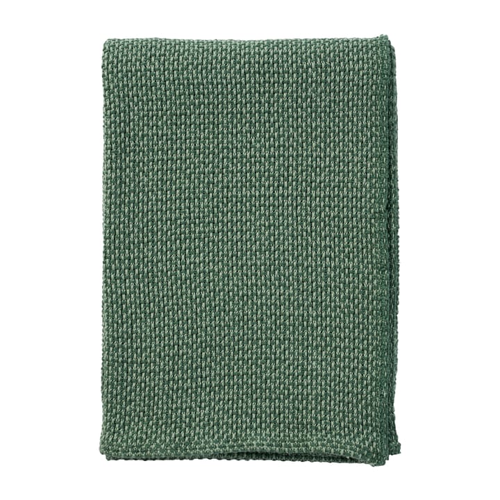 Basket cotton blanket 130x180 cm - Green - Klippan Yllefabrik
