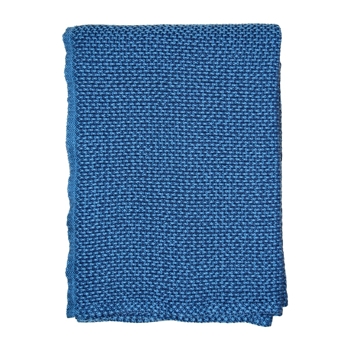 Klippan Yllefabrik Basket cotton blanket 130x180 cm Sea blue (blue)