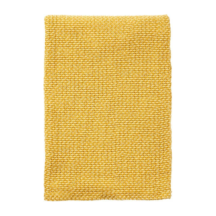 Basket cotton blanket 130x180 cm - Yellow - Klippan Yllefabrik
