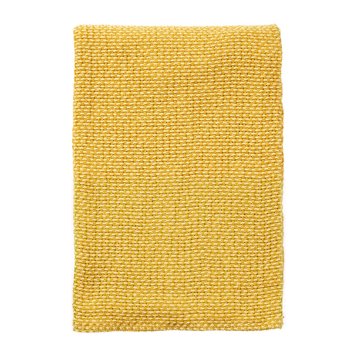 Klippan Yllefabrik Basket cotton blanket 130x180 cm Yellow