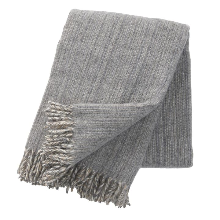 Björk wool throw - grey - Klippan Yllefabrik