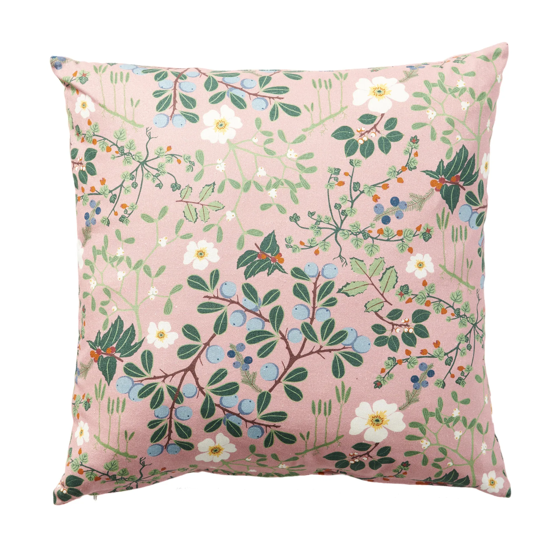 Blackthorn cushion cover, pink Klippan Yllefabrik