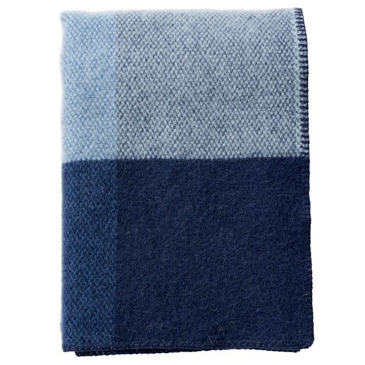 Blid wool throw 130x180 cm - blue - Klippan Yllefabrik