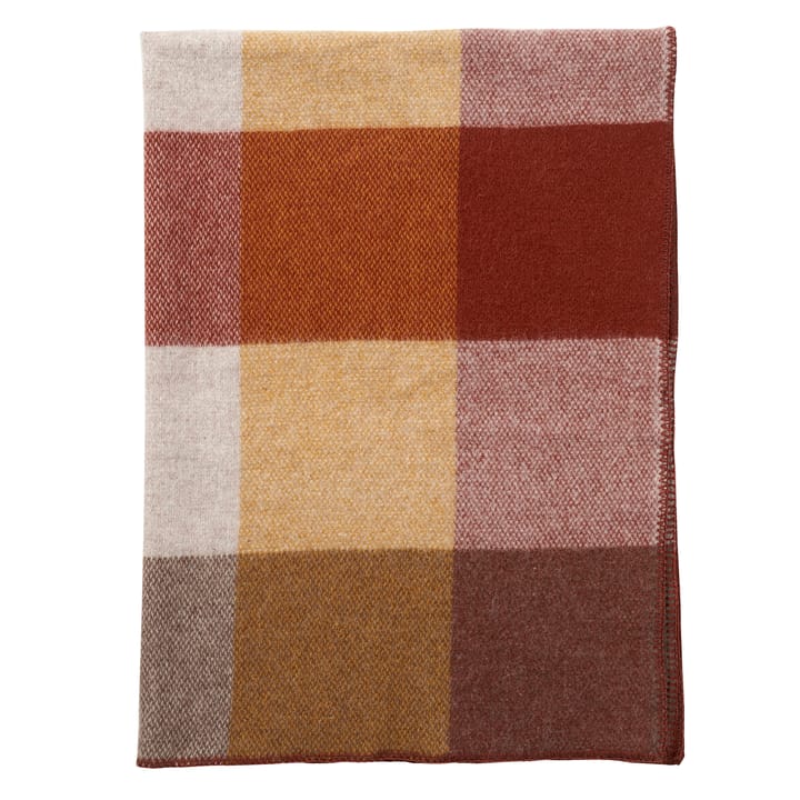 Blid wool throw 130x180 cm - rust - Klippan Yllefabrik