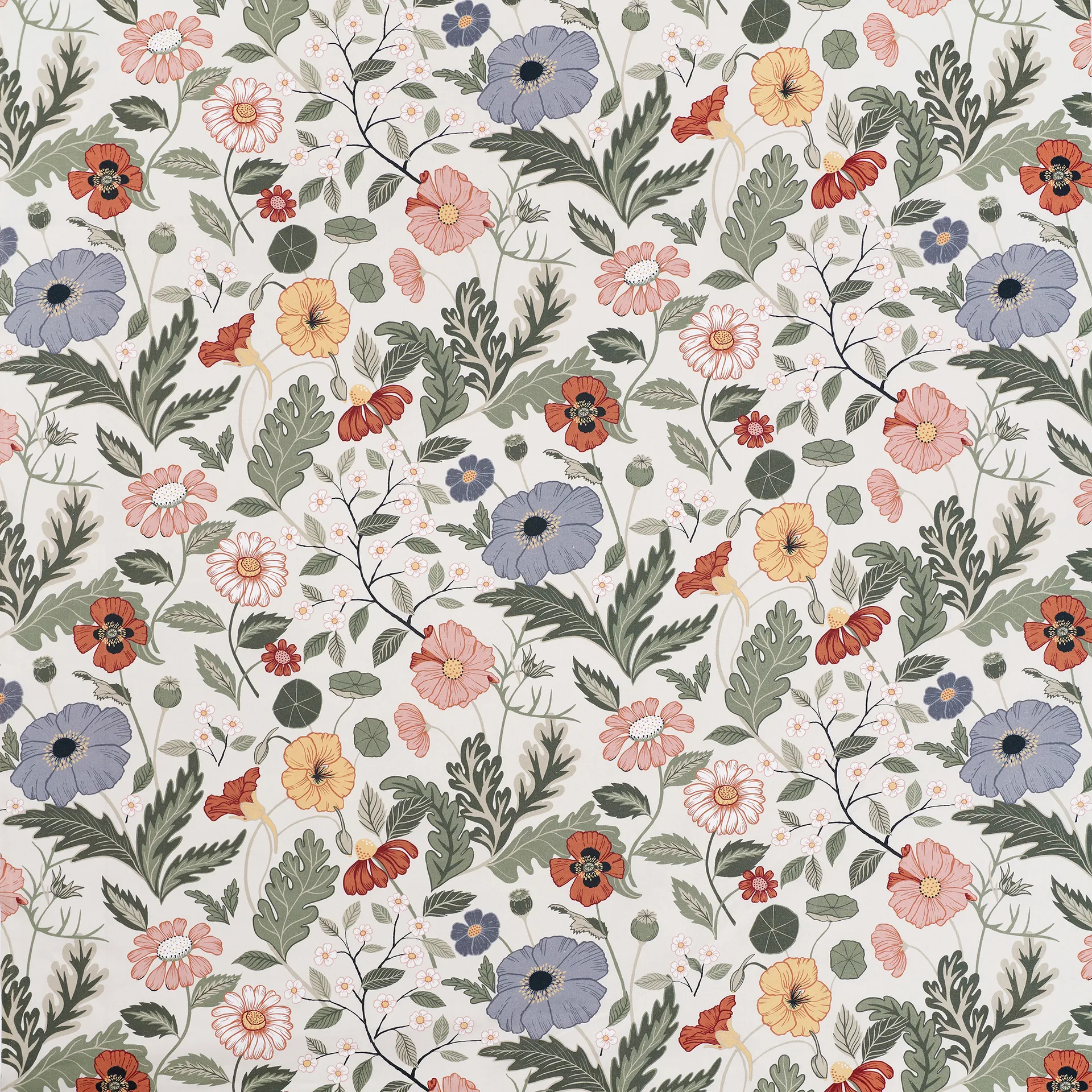 Bloom fabric, Creme Klippan Yllefabrik