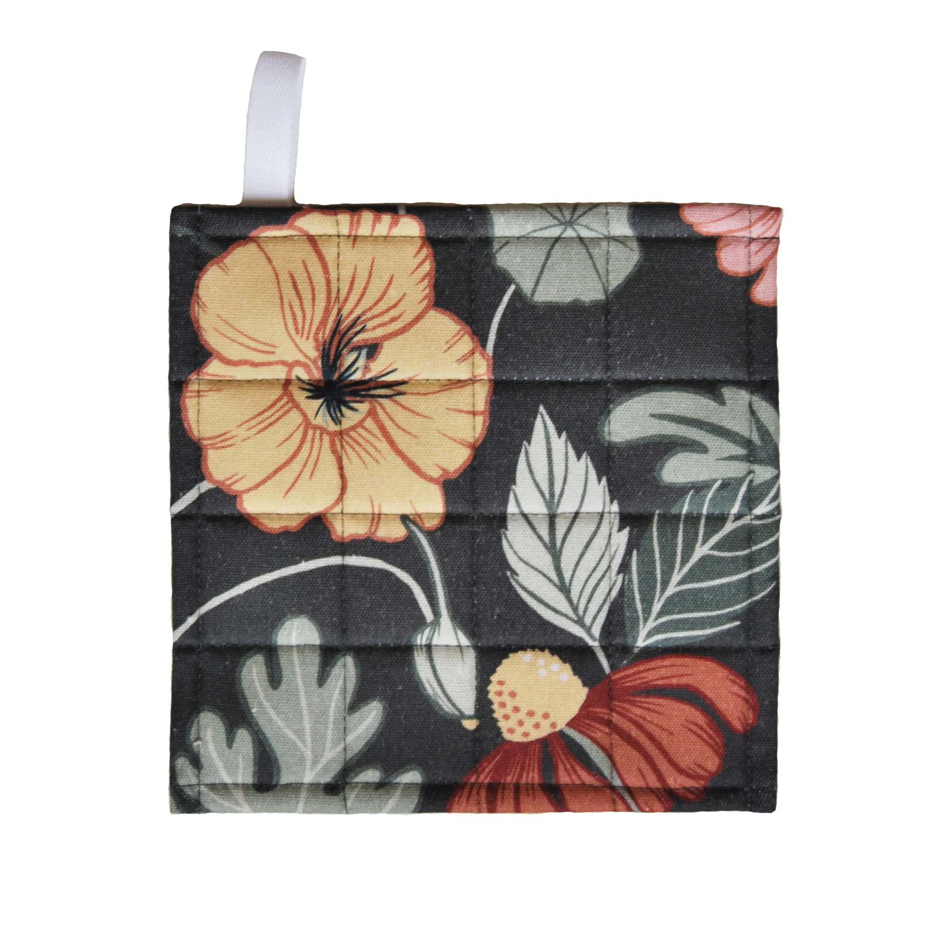 Bloom oven mitt, asphalt Klippan Yllefabrik