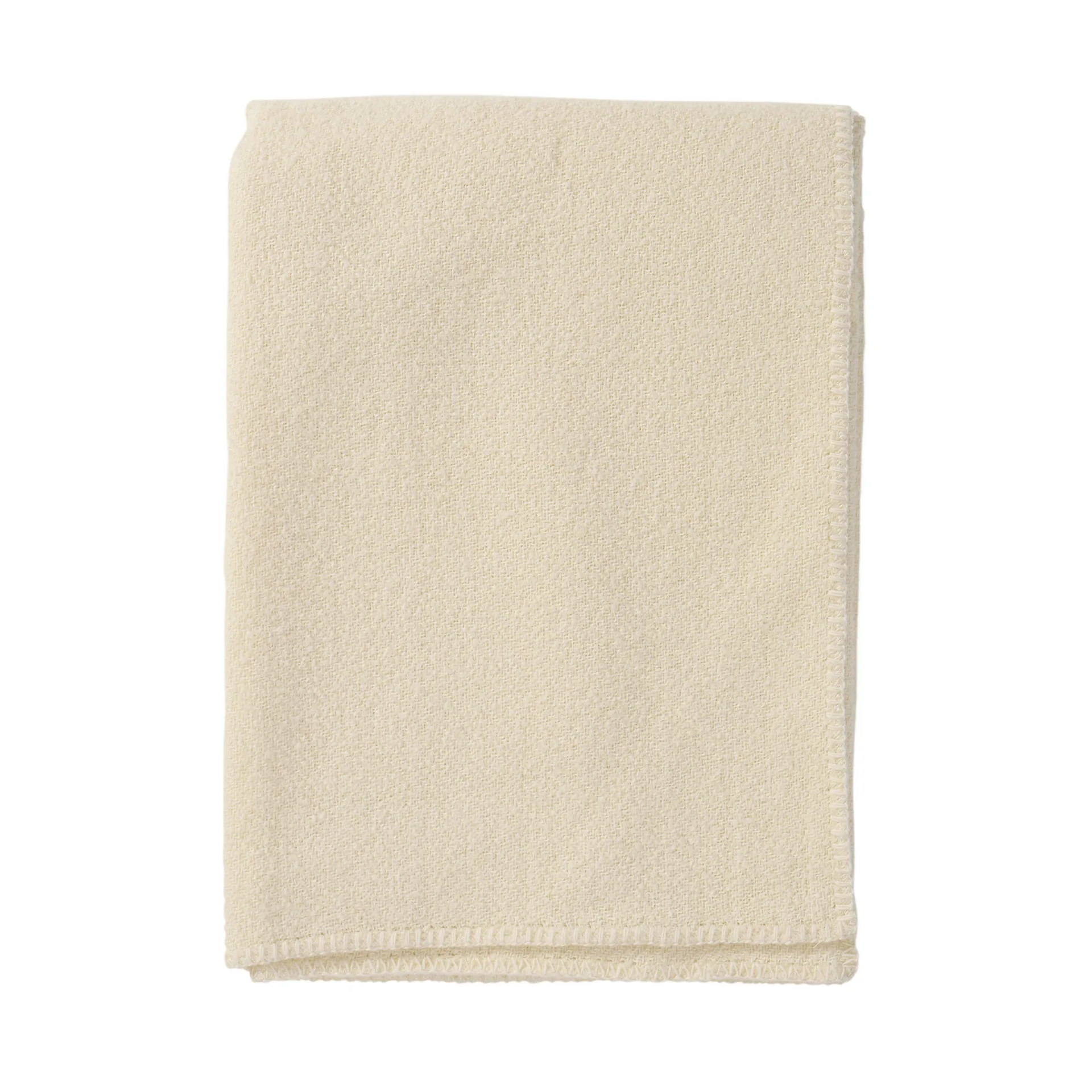 Bouclé wool throw 140x200 cm, Cream Klippan Yllefabrik