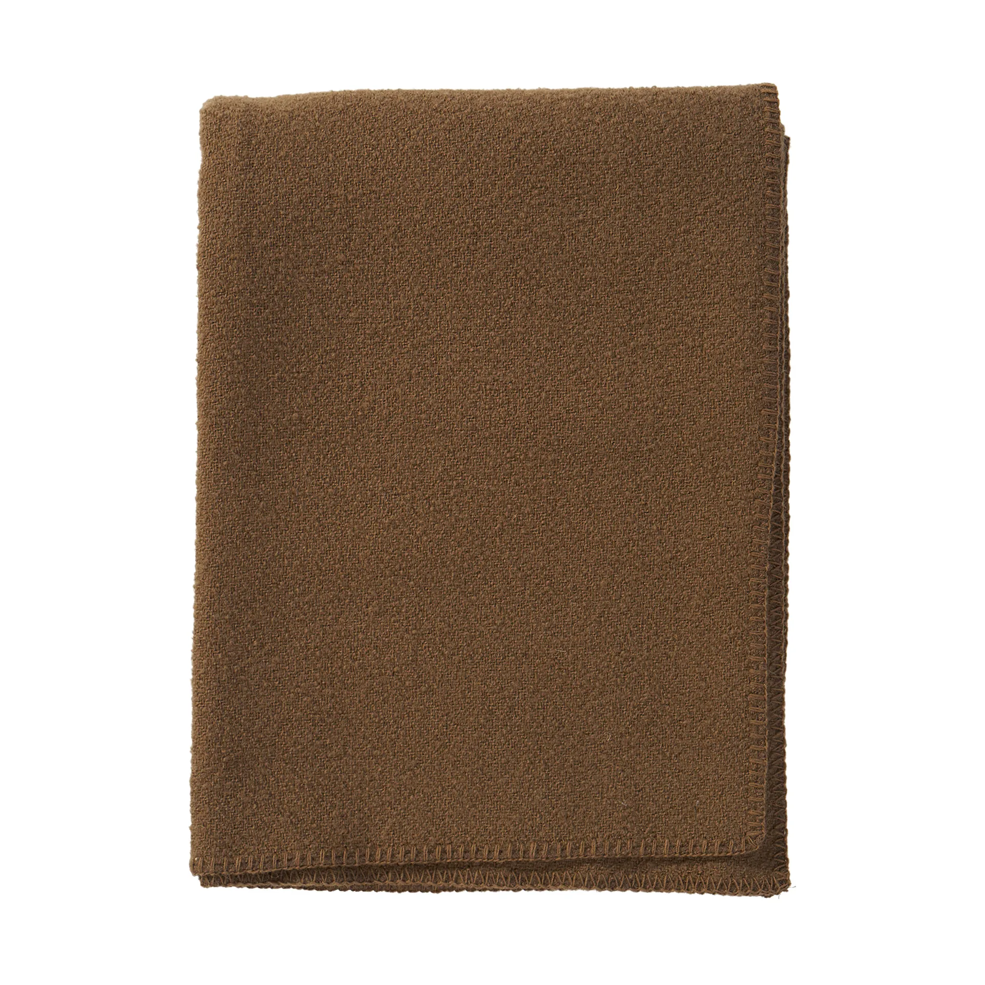 Bouclé wool throw 140x200 cm, Mocha mousse Klippan Yllefabrik