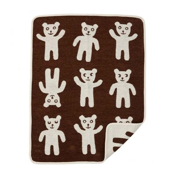 Klippan Yllefabrik Bruno childrens blanket brown | Scandinavian Design | Baby blankets | Brown