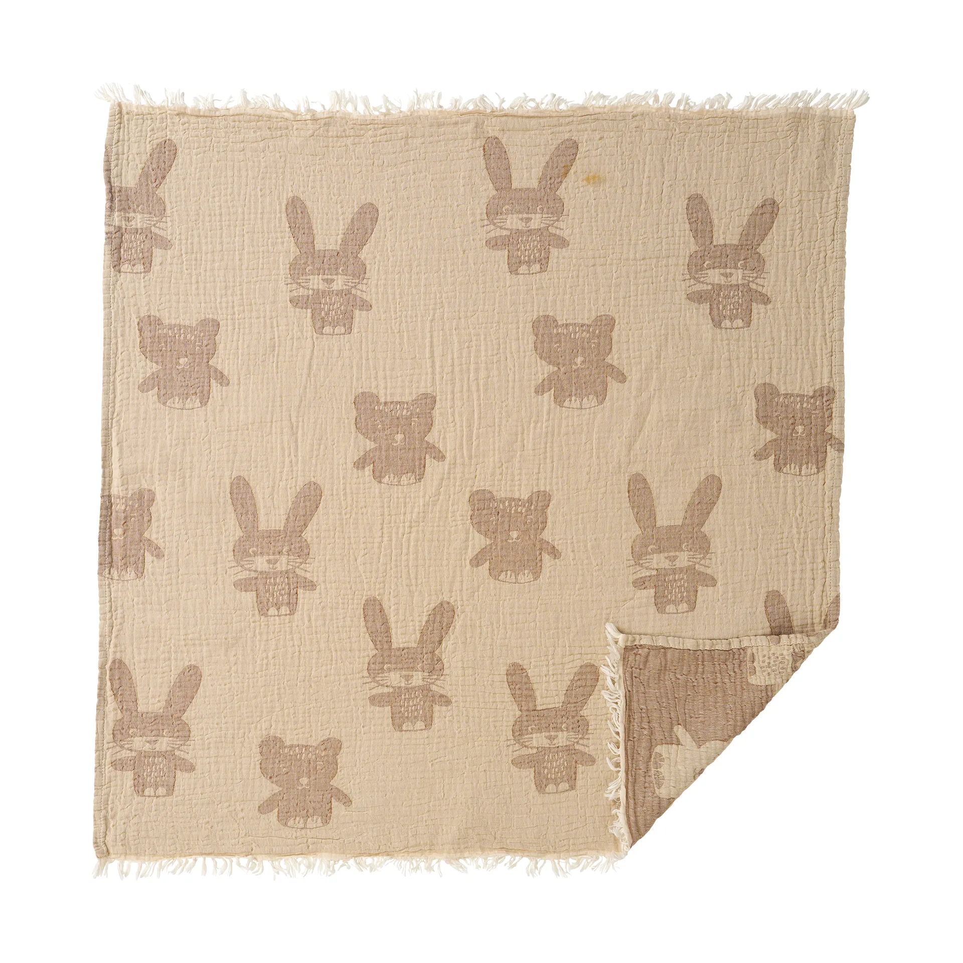 Bunny&Bear blanket 75x90 cm, Grey Klippan Yllefabrik
