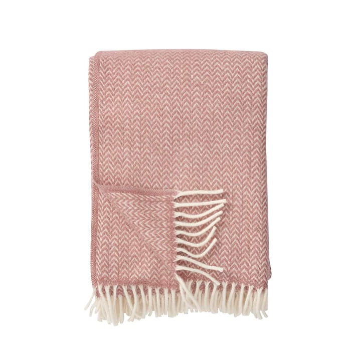 Chevron wool throw - nude - Klippan Yllefabrik