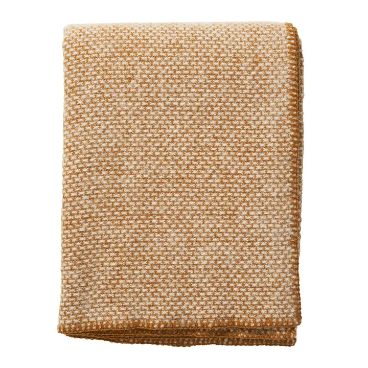 Domino wool blanket - Crème caramel, 130x180 cm - Klippan Yllefabrik