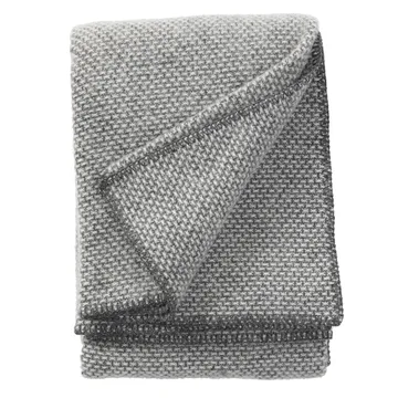 Domino wool throw - dark grey - Klippan Yllefabrik