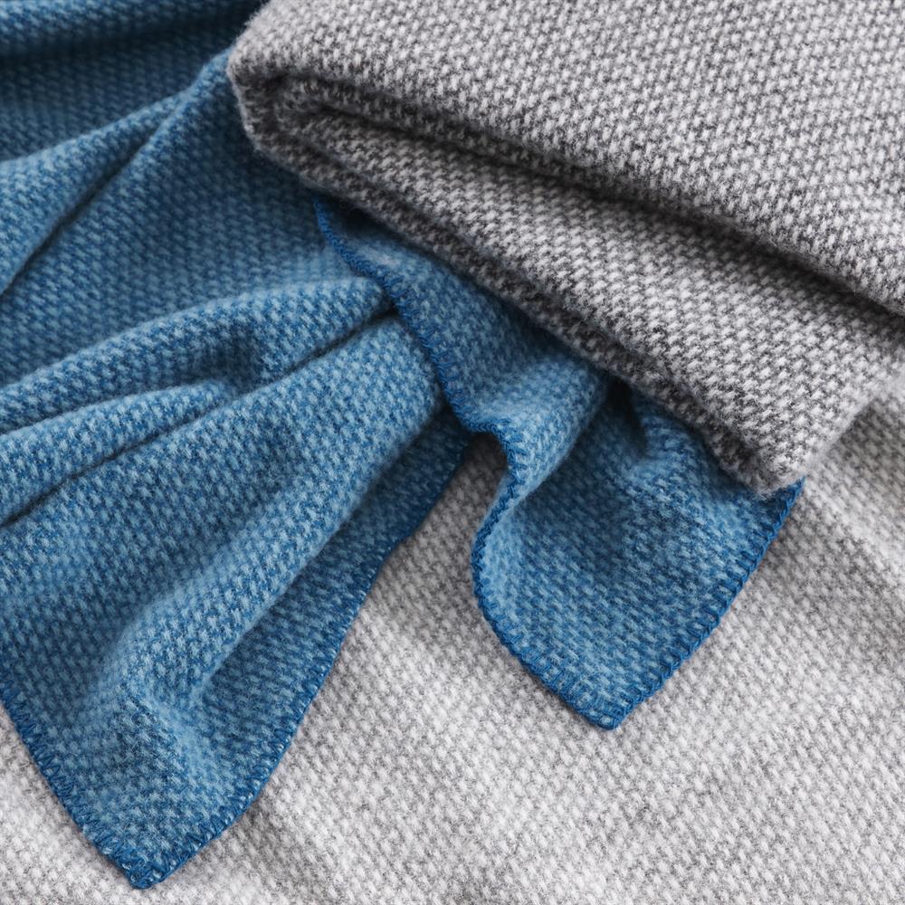Domino wool throw, dark grey Klippan Yllefabrik