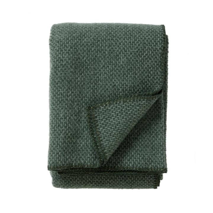 Domino wool throw - green - Klippan Yllefabrik