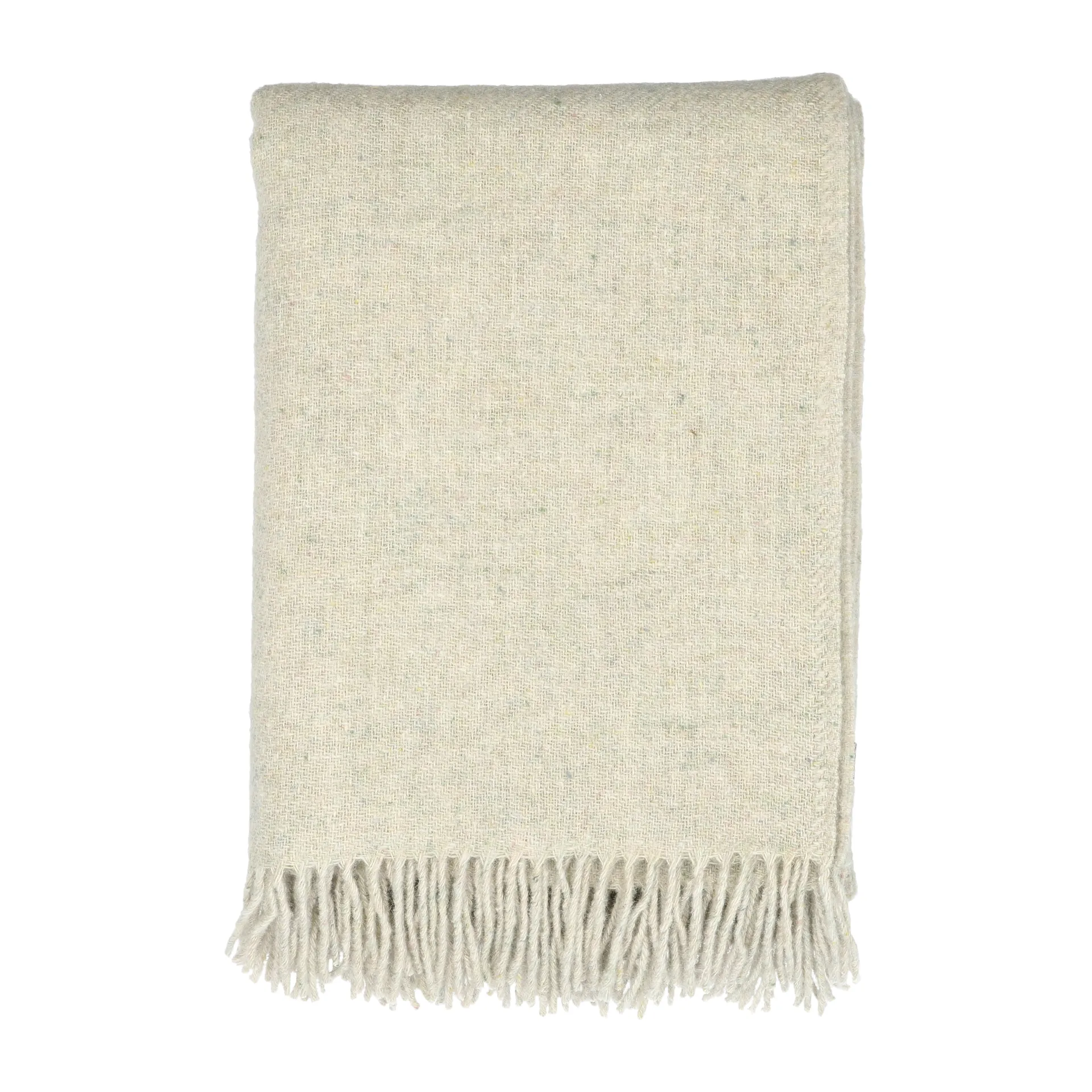 Earth wool throw, Crème Klippan Yllefabrik