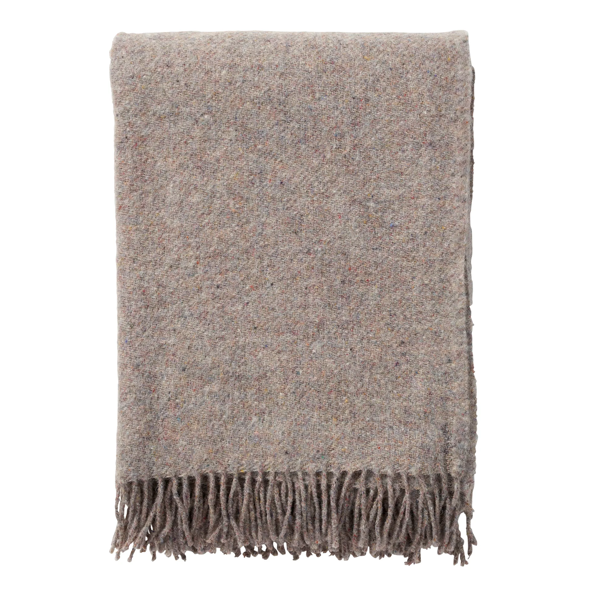 Earth wool throw, Light grey Klippan Yllefabrik