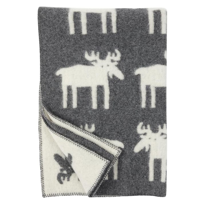 Elk wool blanket - grey 90x130 cm - Klippan Yllefabrik