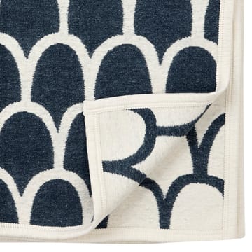 Feathers chenille blanket - deep blue - Klippan Yllefabrik