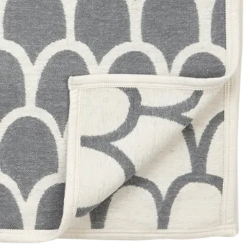 Feathers chenille blanket - grey - Klippan Yllefabrik