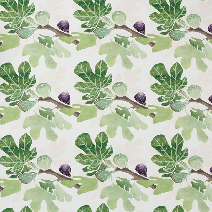 Figs fabric - Green-white - Klippan Yllefabrik