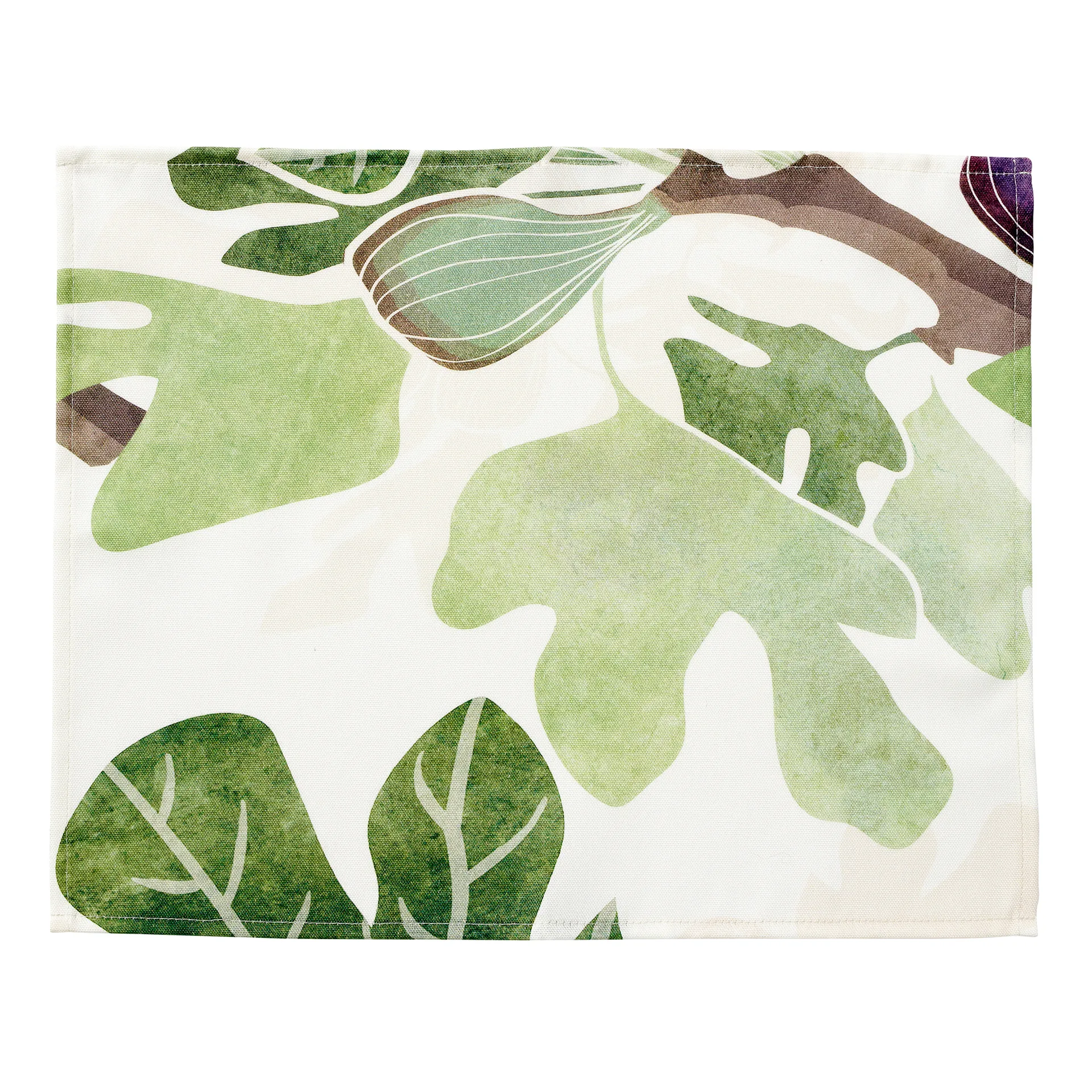 Figs place mat, Green-white Klippan Yllefabrik