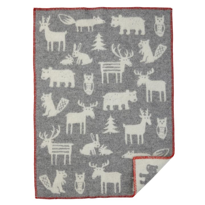 Forest childrens blanket - grey - Klippan Yllefabrik