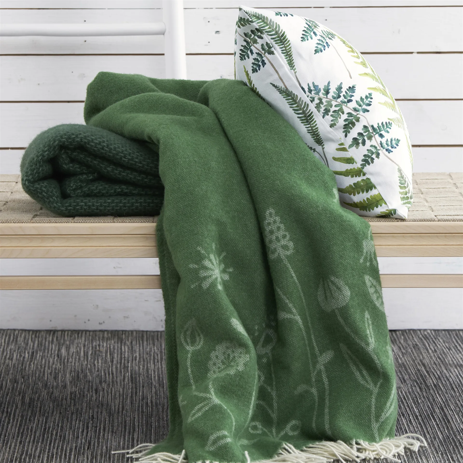 Fräken cushion cover, white Klippan Yllefabrik