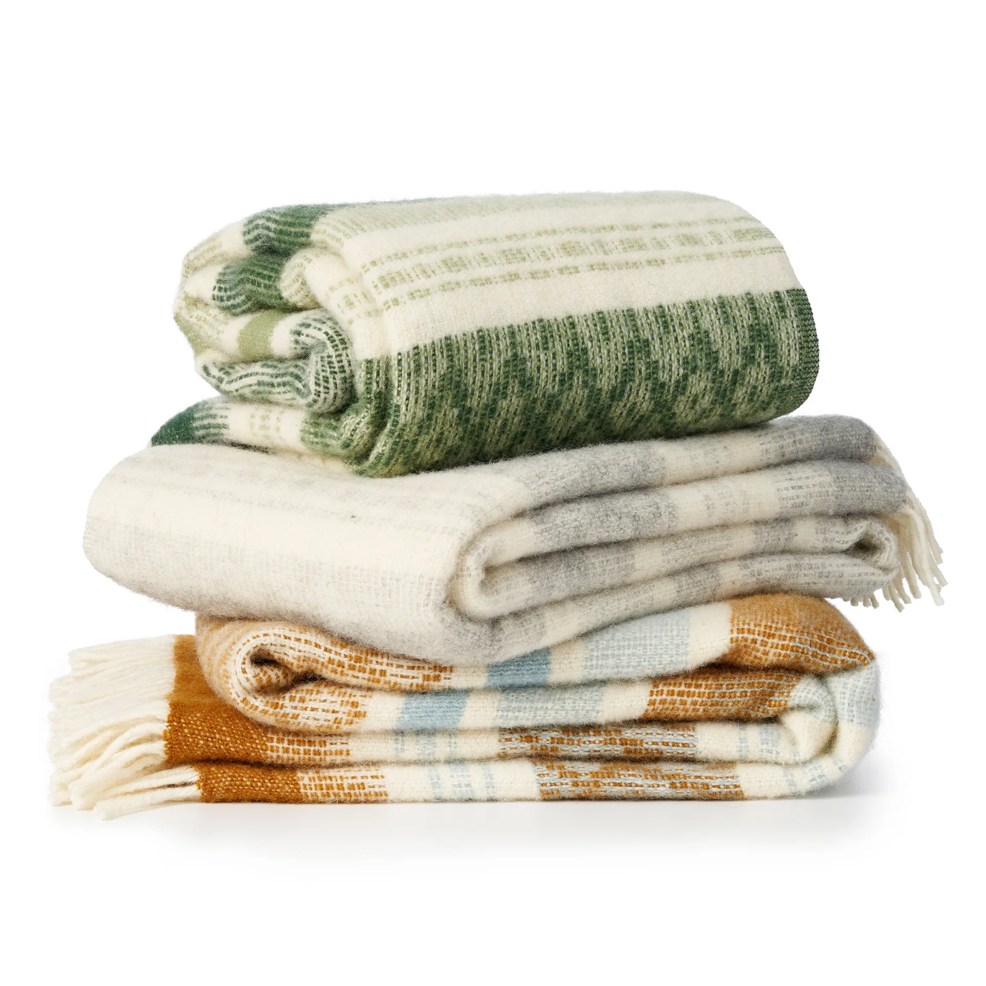 Freja wool throw, Amber Klippan Yllefabrik