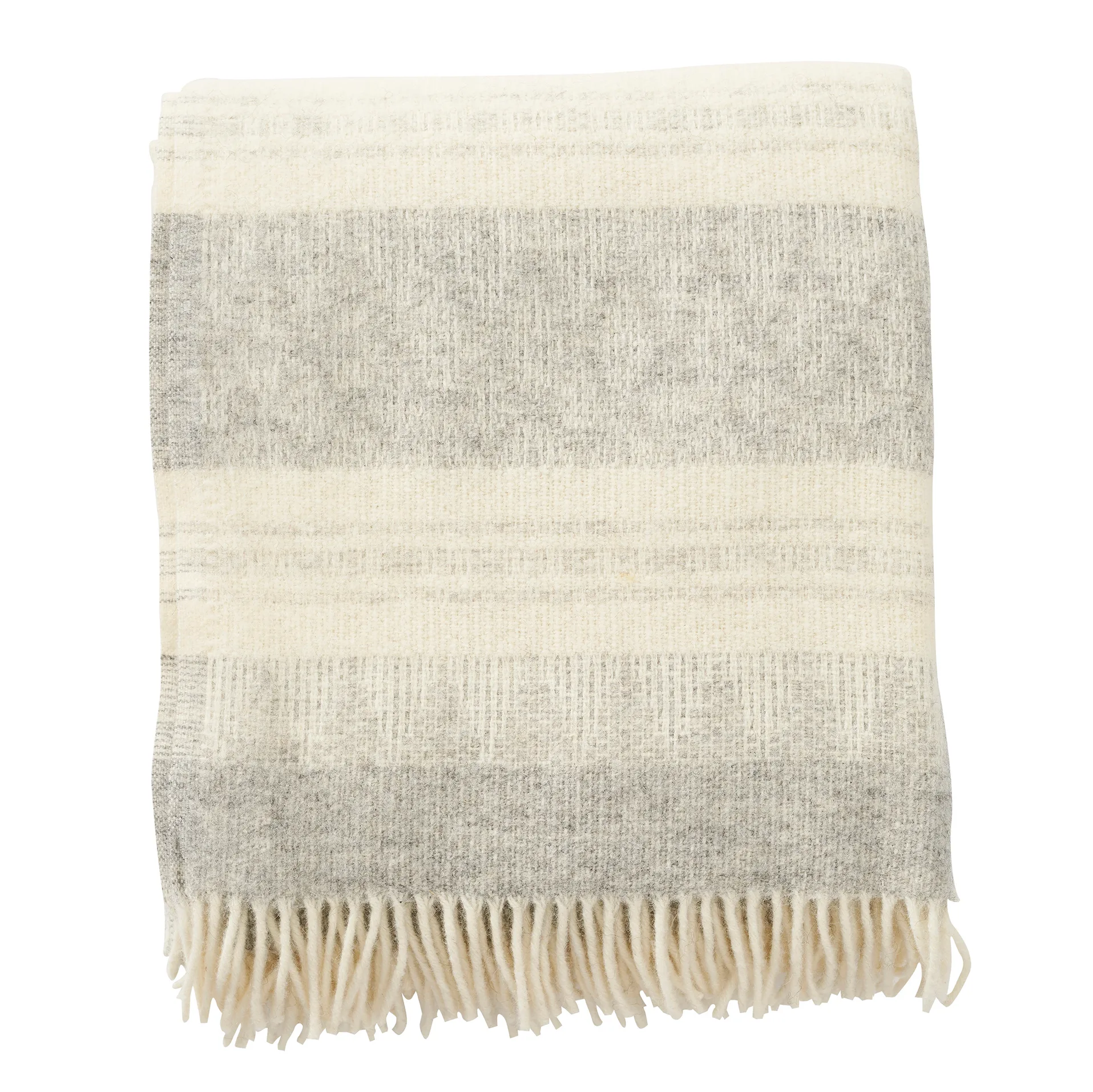 Freja wool throw, grey Klippan Yllefabrik