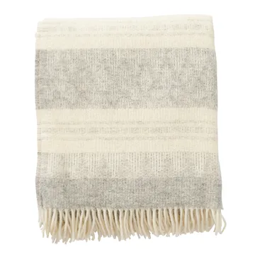 Freja wool throw - grey - Klippan Yllefabrik