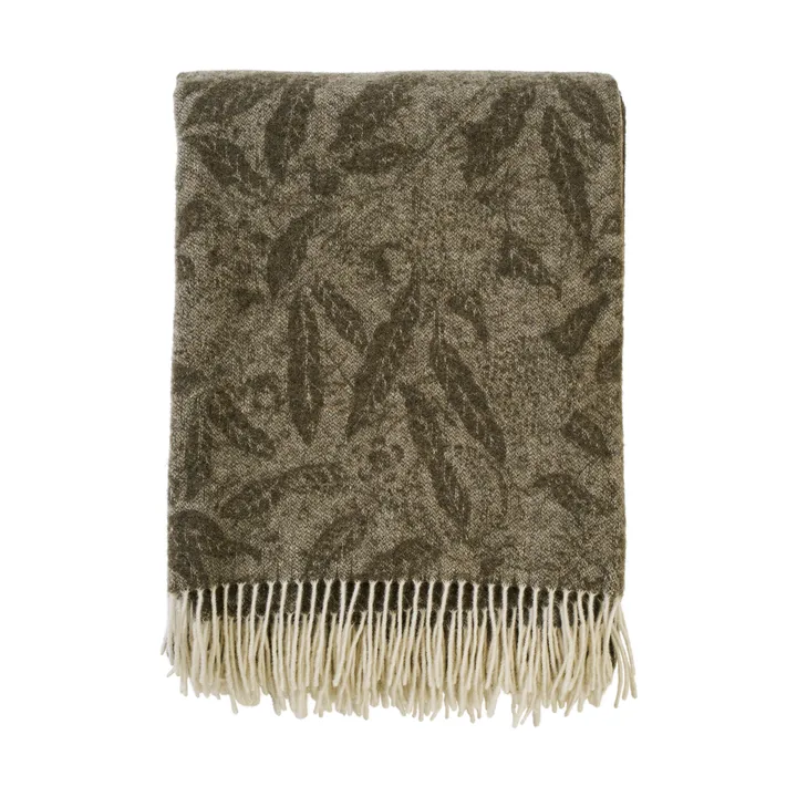 Fruit wool throw - Sage, 140x200 cm - Klippan Yllefabrik