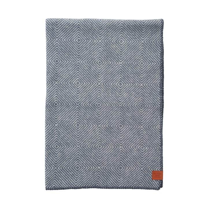 Gooseye midi wool throw 90x130 cm - Blue - Klippan Yllefabrik