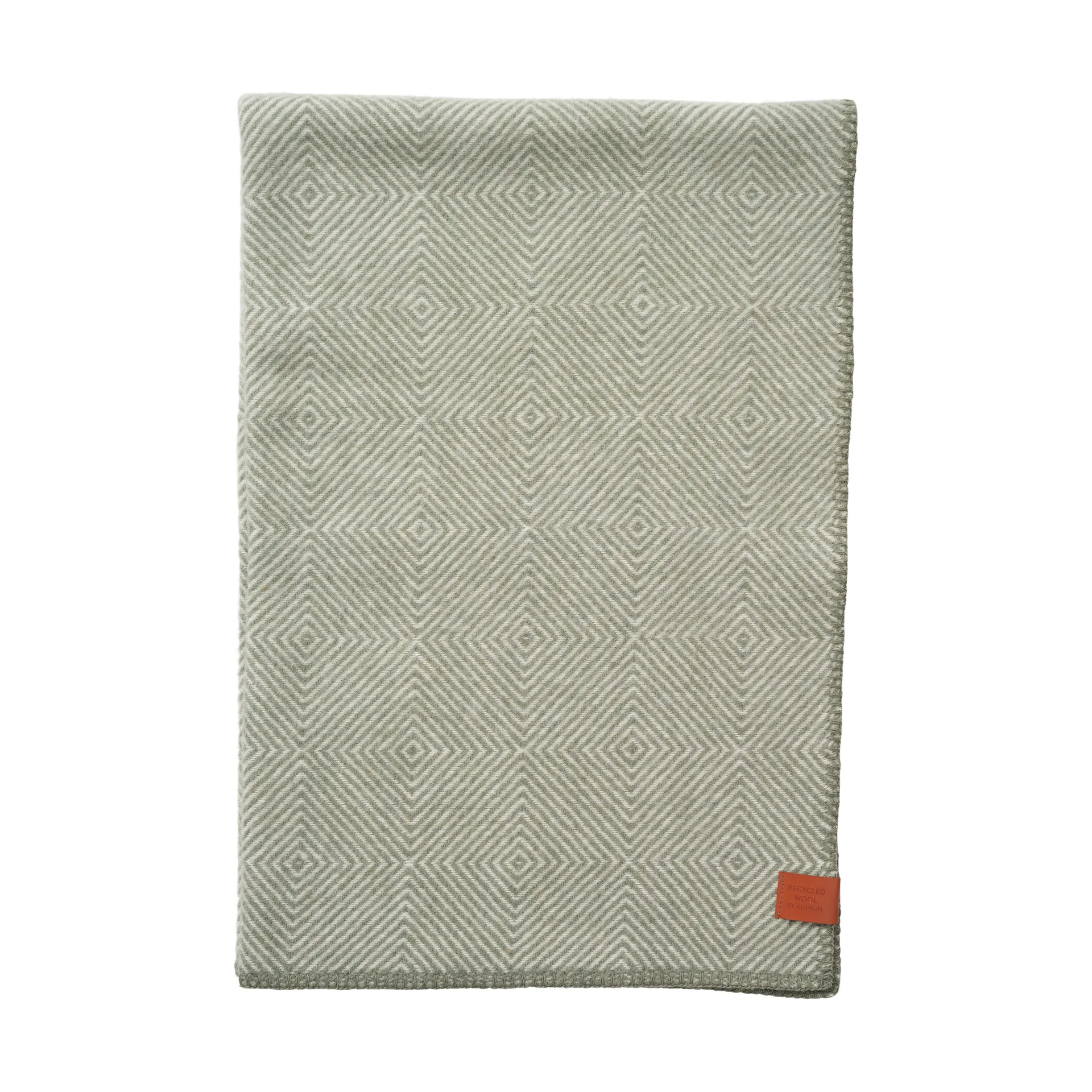 Gooseye midi wool throw 90x130 cm, Green Klippan Yllefabrik