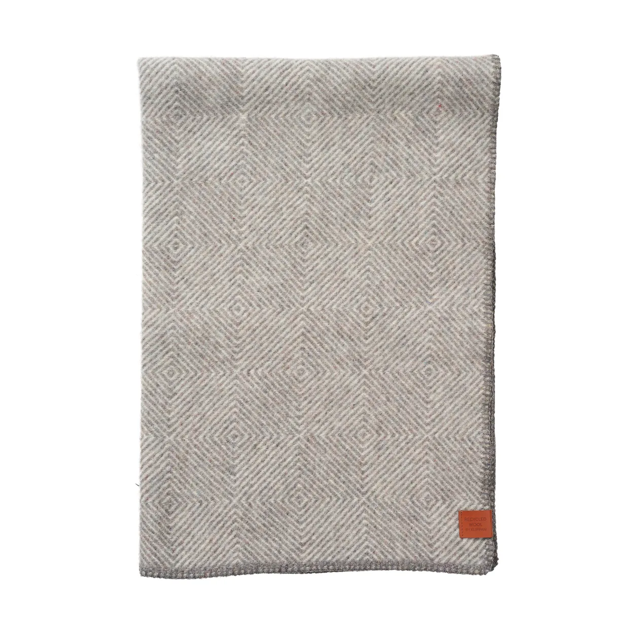 Klippan Yllefabrik Gooseye midi wool throw 90x130 cm Grey