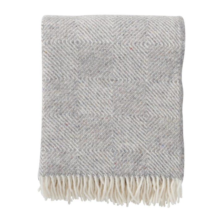 Gooseye wool throw 130x200 cm - Grey - Klippan Yllefabrik