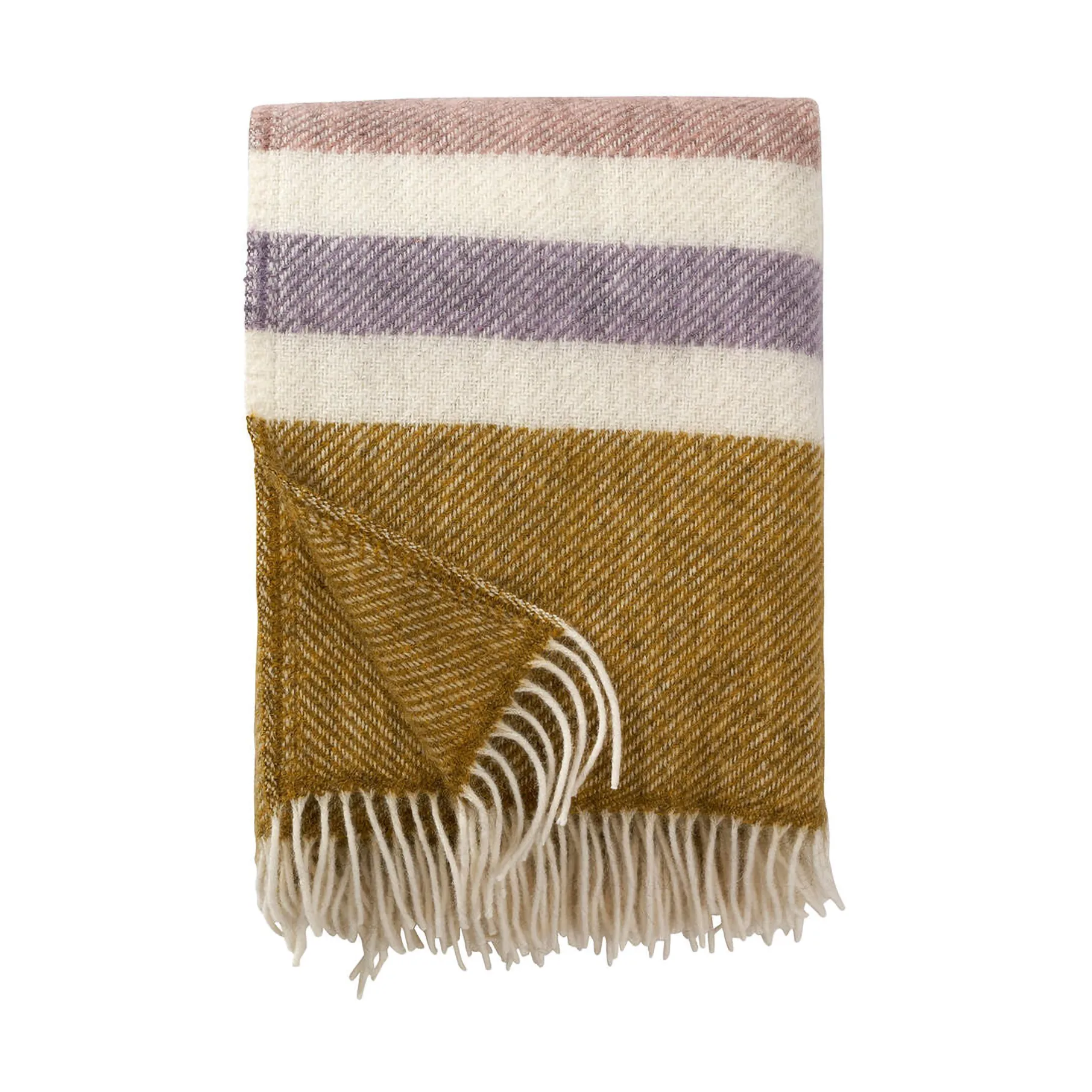 Gotland Stripe wool throw 130x200 cm, Pastel Klippan Yllefabrik
