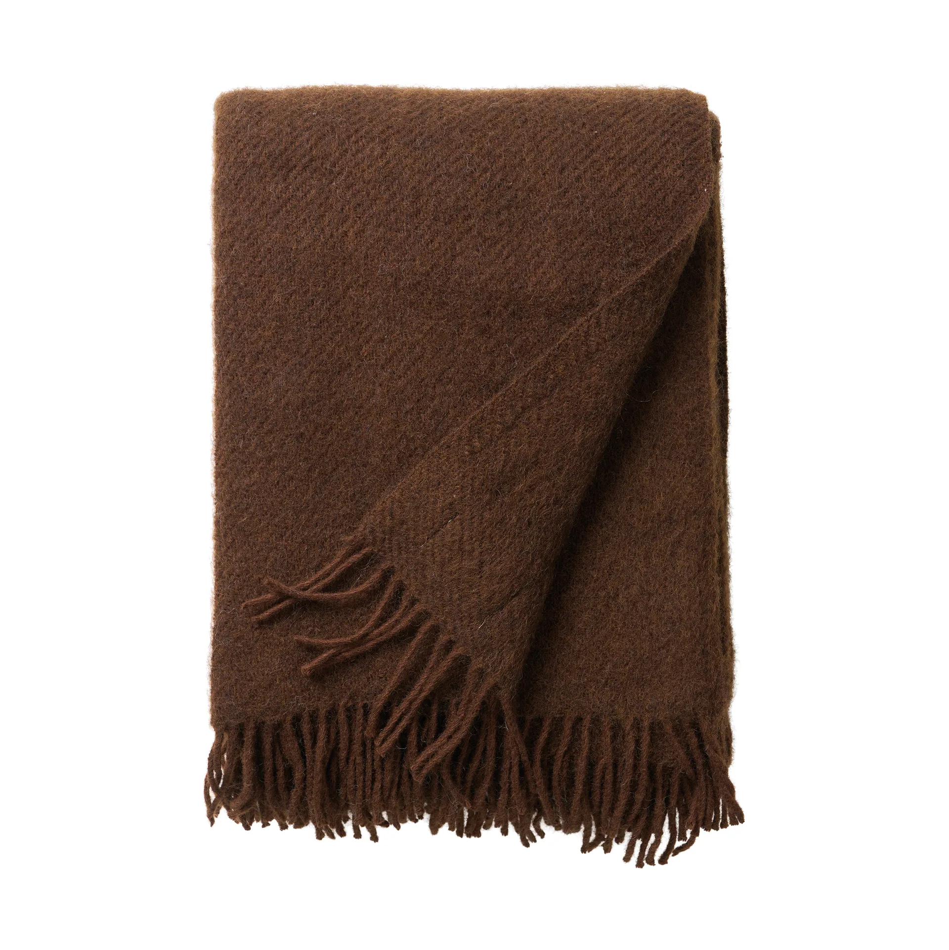 Gotland wool throw 130x200 cm, Brown Klippan Yllefabrik