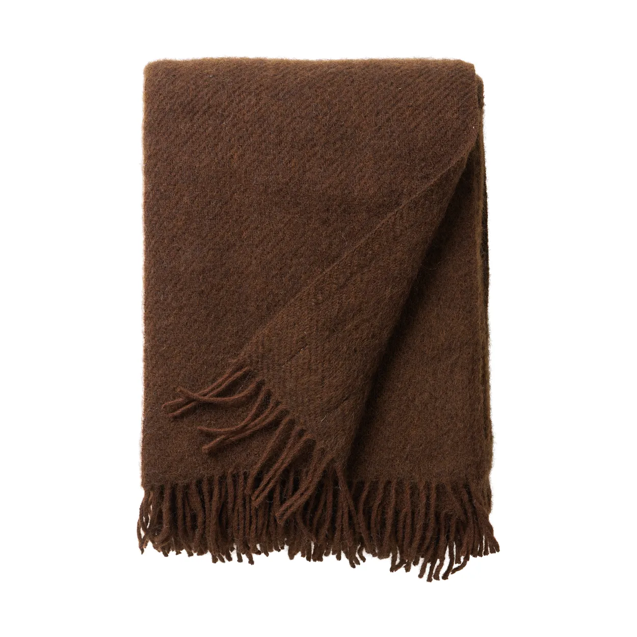 Klippan Yllefabrik Gotland wool throw 130x200 cm Brown