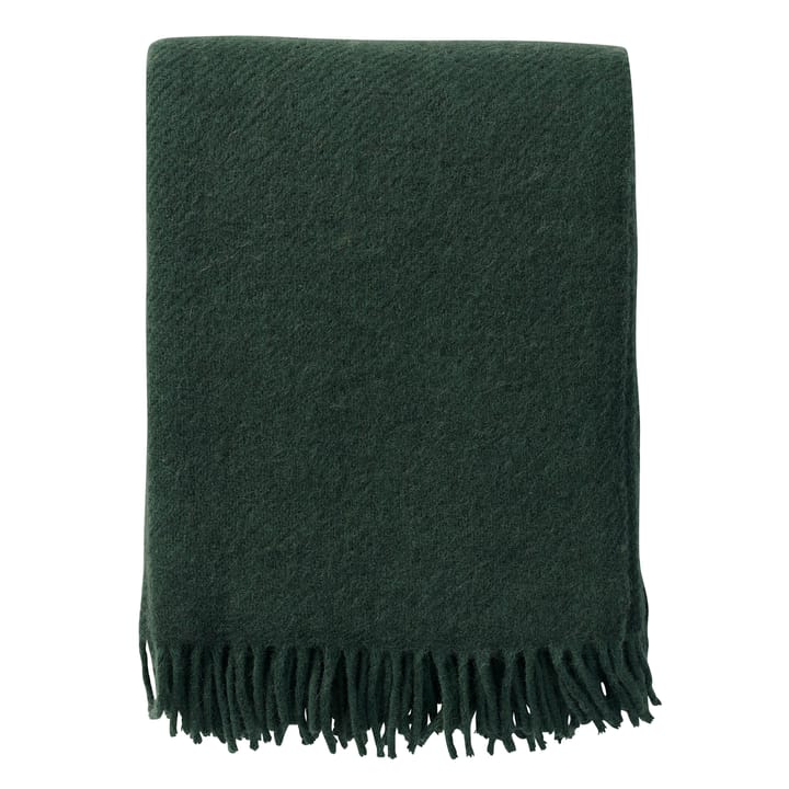 Gotland wool throw 130x200 cm - Butelj-green - Klippan Yllefabrik