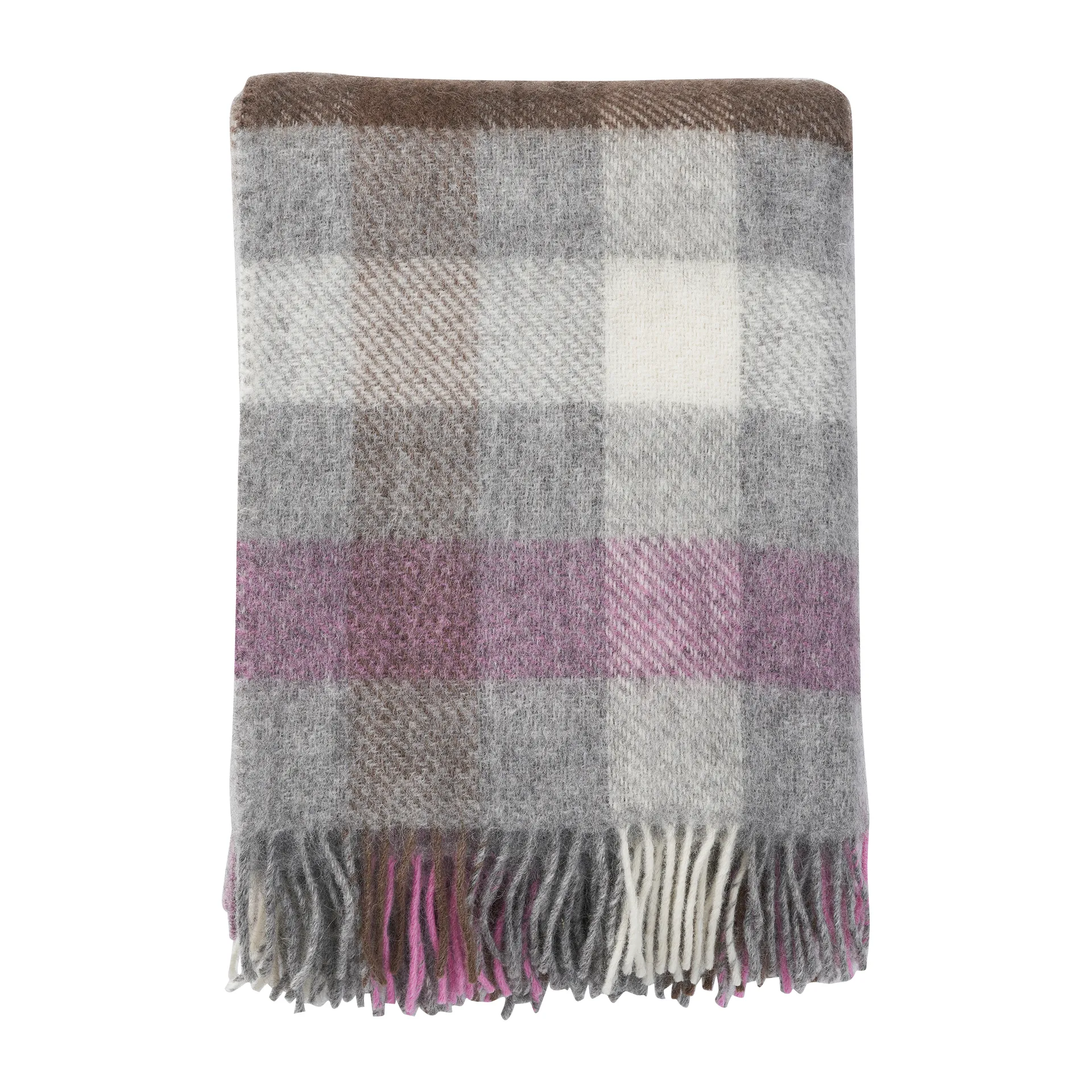 Gotland wool throw 130x200 cm, Multi-pink Klippan Yllefabrik