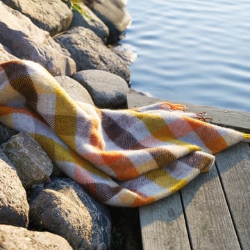 Gotland wool throw 130x200 cm - multi-yellow - Klippan Yllefabrik