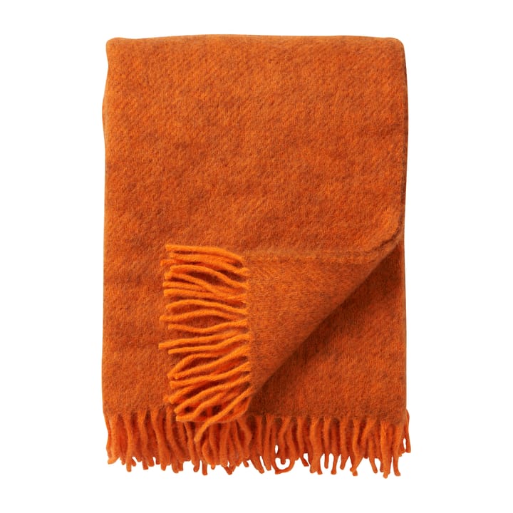 Gotland wool throw 130x200 cm - Orange - Klippan Yllefabrik