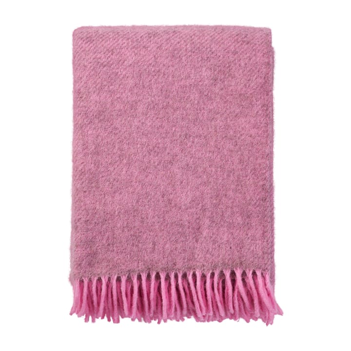 Gotland wool throw 130x200 cm - Pink - Klippan Yllefabrik