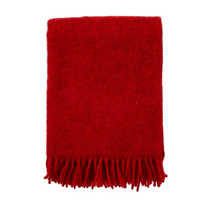 Gotland wool throw 130x200 cm - Red - Klippan Yllefabrik
